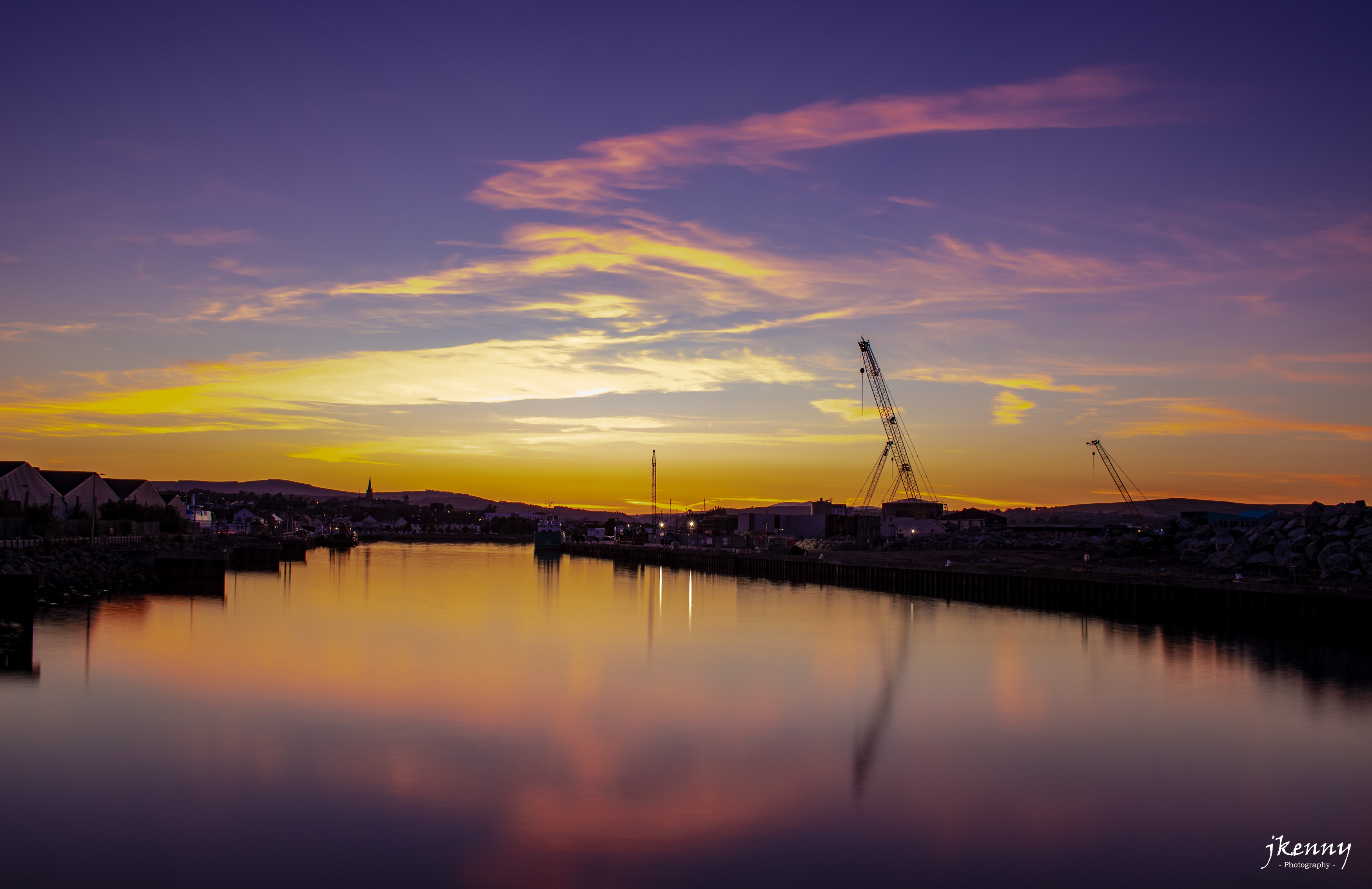 Sunset over the river.