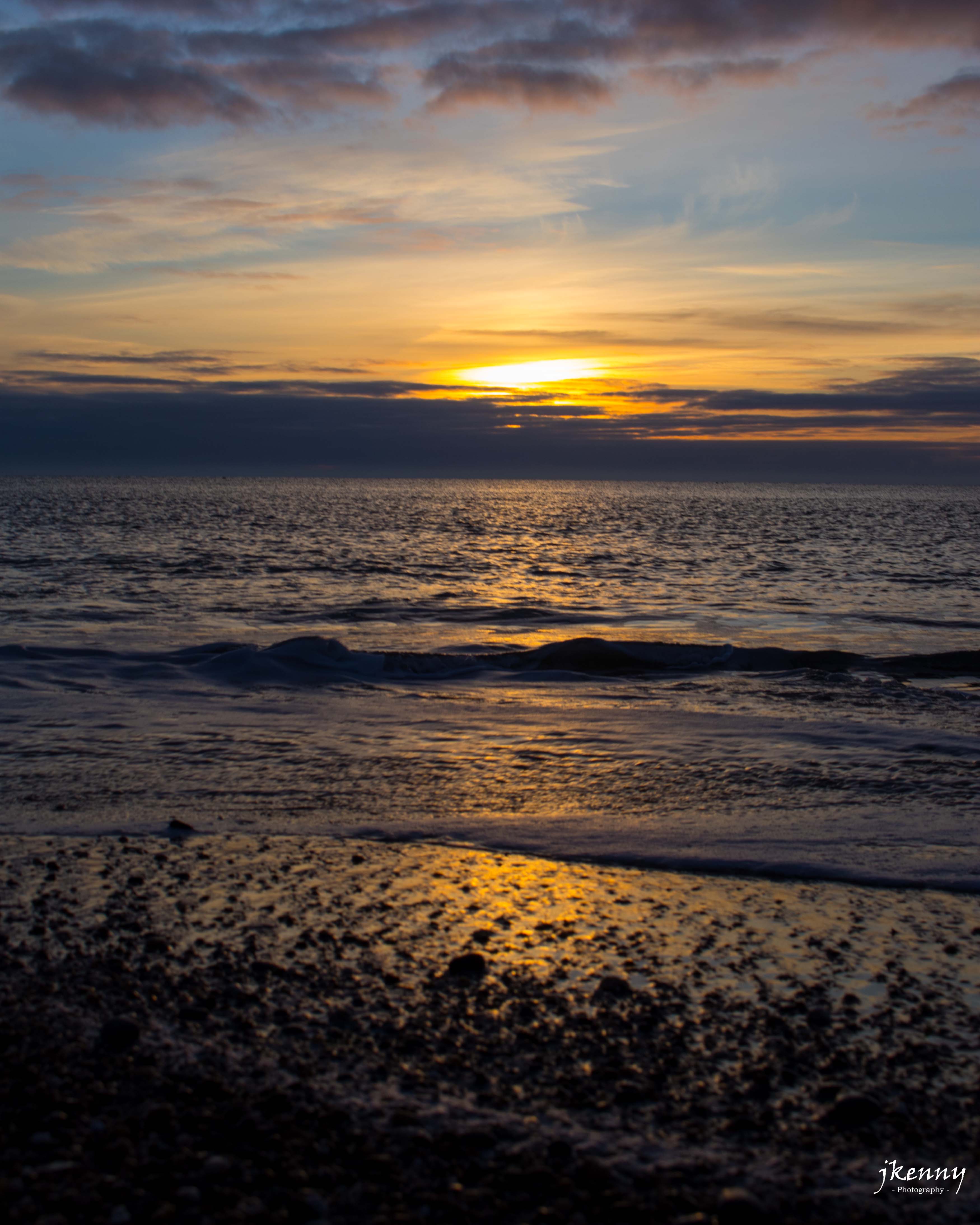 Sunrise over the irish sea.
