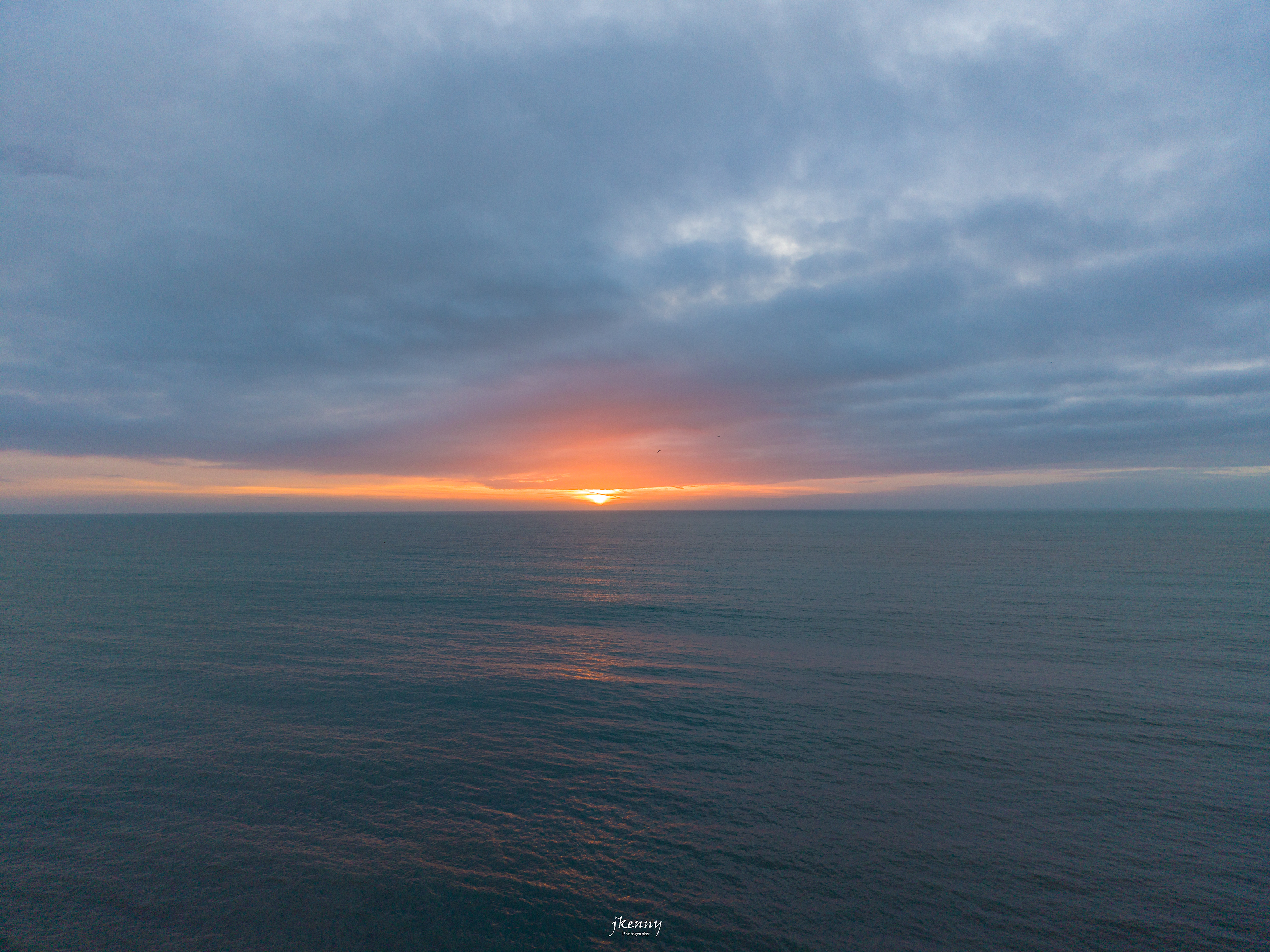 Chasing sunrise over the Irish sea.